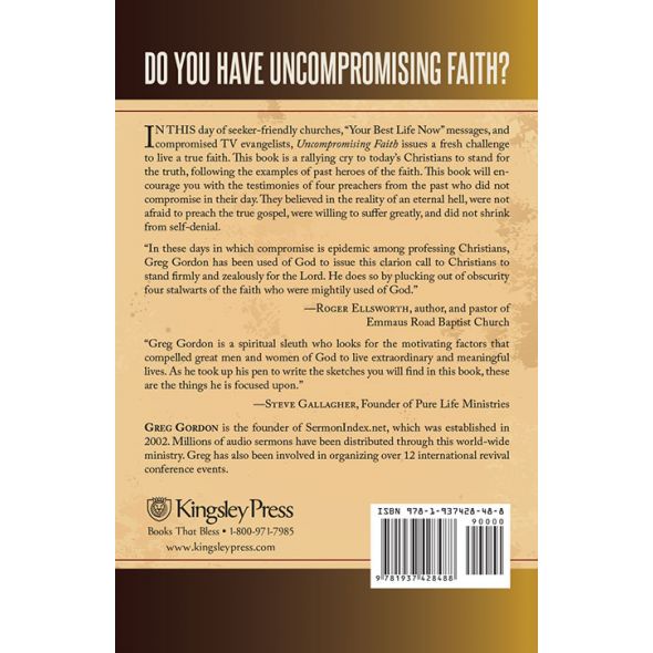 Uncompromising Faith Back Cover